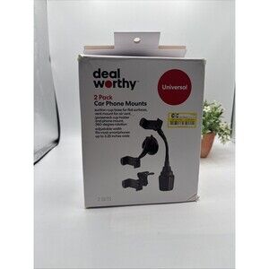 Car Phone Cell Mount Universal Black 2 pk - deal worthy NIOB